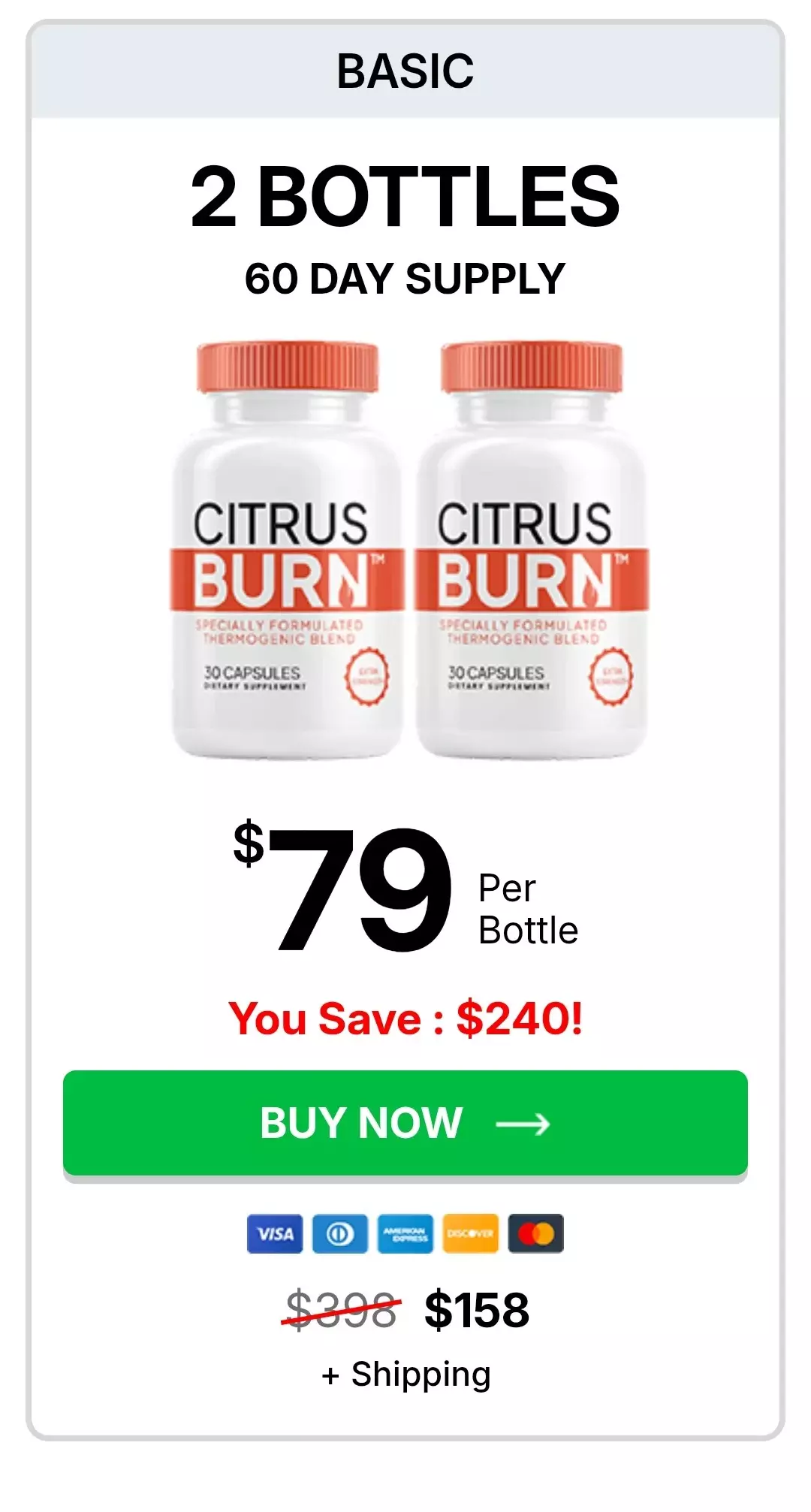CitrusBurn™ 2 bottles pricing